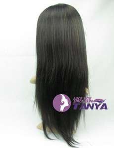   Wig Silky Straight 100% HUMAN HAIR Indian Remy Wig 16 1B 30# BEST
