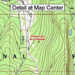  USGS Topographic Quadrangle Map   Bridger Lake, Utah 
