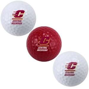  Central Michigan Chippewas Three Pack of Golf Balls 