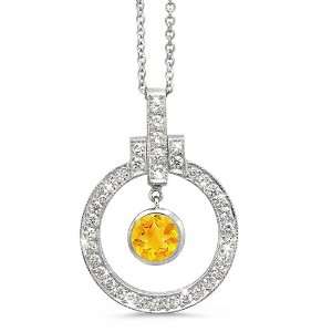   Gold With A 0.32 ct. Genuine Citrine Center Stone. CleverEve Jewelry