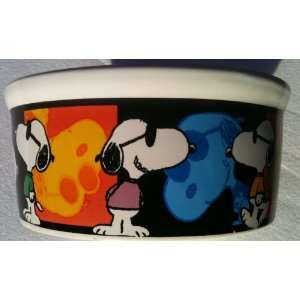   COOL SNOOPY Dog Food Bowl Heavy Duty Pet Dish (7 Wide): Pet Supplies