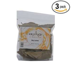 Ajika Organic Bay Leaves, 0.4 Ounce (Pack of 3)  Grocery 