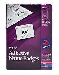 Avery 5395 Self Adhesive Removable Name Badges  