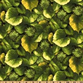  44 Wide Flower Shop Packed Leaves Green Fabric By The 