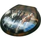 Rivers Edge Products V. Schultz Western Horse Toilet Seat Bathroom 