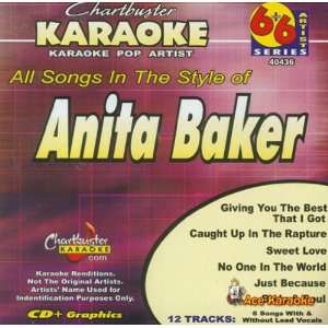   Chartbuster Karaoke 6X6 CDG CB40436   Anita Baker Musical Instruments