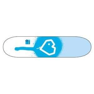  Skateboard Decks BLUEPRINT DECK SPRAY HEARTS BLUE 7.5 