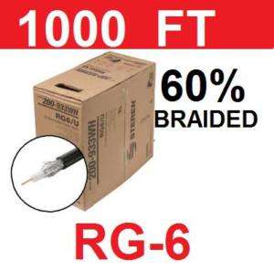1000 RG 6 SATELLITE COAX CABLE RG6 COAXIAL WIRE ANTENNA  