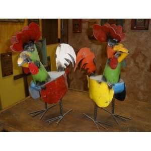  Small Rooster Recycled Metal Animals 