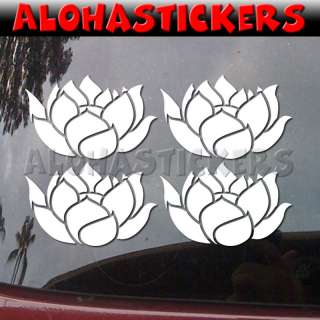 Med LUCKY LOTUS FLOWER #2 Buddha Car Decal Sticker FR1M  