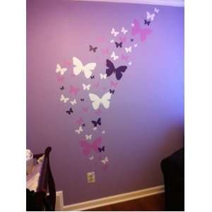     Purple, Lilac & White Girls Room Decor Appliques: Home & Kitchen