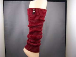 Dark Brown cuffed knit stretchy button top leg warmers under tall boot 