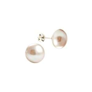  Cultured Freshwater Naturally Pink Pearl Earrings: Jewelry