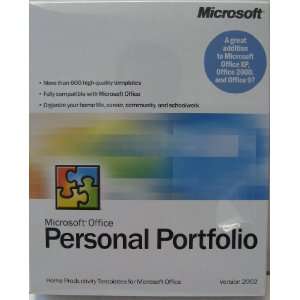 Microsoft Office Personal Portfolio Version 2002   Home Productivity 