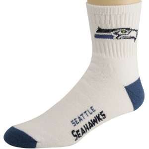 Seattle Seahawks White Team Logo Woven Sock  Sports 