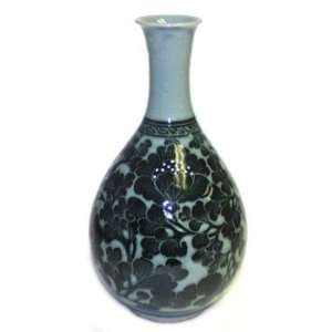  Dk Inlay Korean Celadon Vase ~ 10.75 Inch