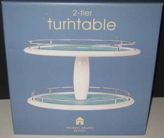 MICHAEL GRAVES DESIGN KITCHEN 2 TIER TURNTABLE LAZY SUSAN NEW!  