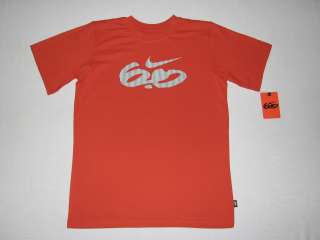 Nike Boys 6.0 Skateboarding T Shirt Orange NWT  