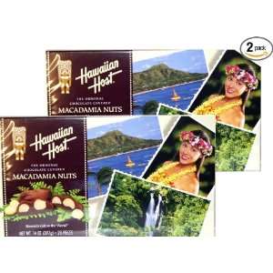 Hawaiian Host The Original chocolate Covered MACADAMIA NUTS BOX 14 OZ 