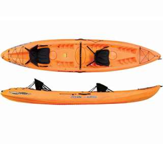 Ocean Kayak Malibu 2 XL Tandem Kayak paddles, seats, and center hatch 