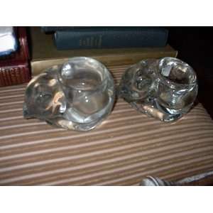   Indiana Glass Kitten Votive Candle Holders Set of 2: Everything Else