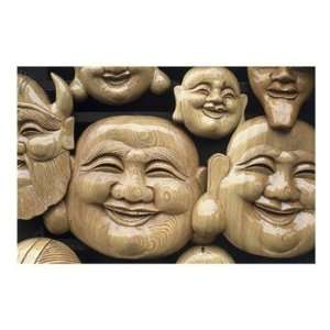  Close up of Faces of Laughing Buddha, Vietnam Poster (24 