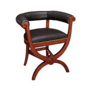 Amboise Half round Chair Black Leather Cherry  Kitchen 