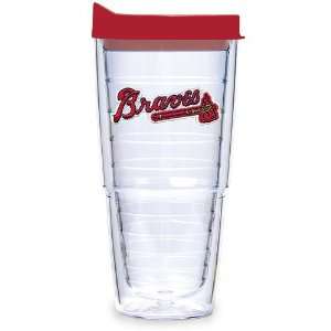 Atlanta Braves Tervis Tumbler 24 oz Cup with Lid:  Kitchen 
