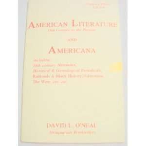  American Literature 18th Century to the Present Catalogue 