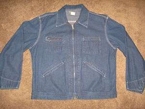 46R Vtg 80s OSH KOSH BGOSH Work Shop Style Denim Blue Jean Jacket 