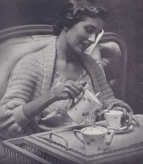 Vintage Crochet PATTERN  Shrug Bed Jacket Sweater Lacy Shawl  NOT 