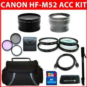  Deluxe Accessory Kit For Canon VIXIA HF M52 Flash Memory 