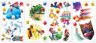 SUPER MARIO GALAXY 2 : WALL DECALS Kids Room Decorations Stickers 