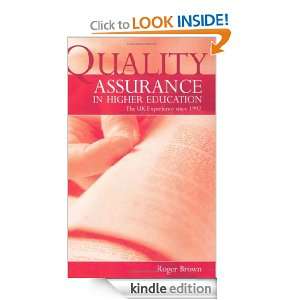   Assurance in Higher Education Roger Brown  Kindle Store
