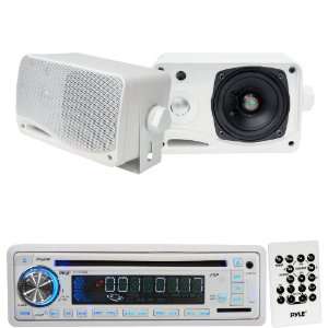   Way Weather Proof Mini Box Speaker System (White): Car Electronics