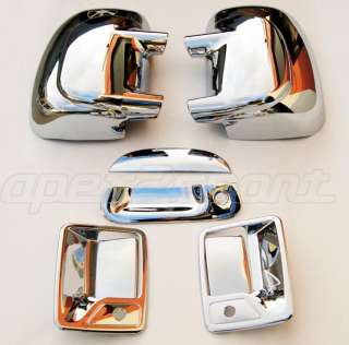 99 07 Ford F250 Chrome Door Handle Mirror Covers Set SD  