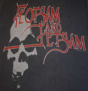   AND JETSAM Vintage 1987 Euro Tour T Shirt   Thrash Metal Rock Concert
