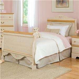   Twin Sleigh Bed In Pine Finish by Standard Furniture: Home & Kitchen