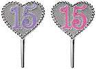 quinceanera heart silver birthday party cake kit decoration returns 