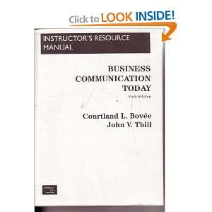   Manual) (9780130300423) Courtland L. Bovee, John V. Thill Books