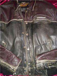 Harley Davidson Leather Jacket Vintage 1998 Winged Bomber XL  