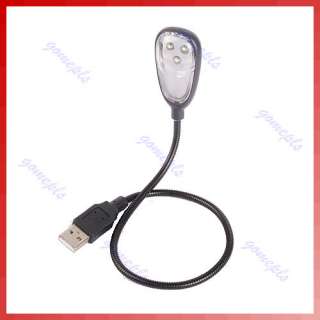   Laptop USB 3 LED Super Bright Flexible Light Lamp + Switch  