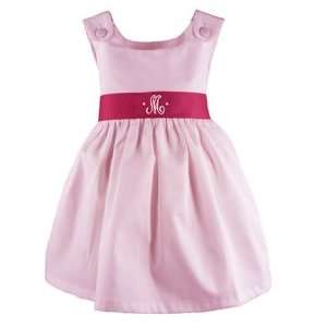  personalized pink pique dress   hot pink sash: Home 