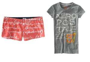 NWT Aeropostale pajamas shorts sz XS tee shirt XSmall  