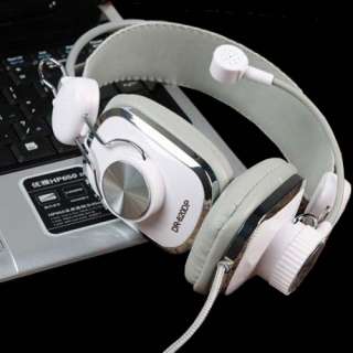 White Stereo PC Computer Laptop Headset microphone Headphone/Earphones 