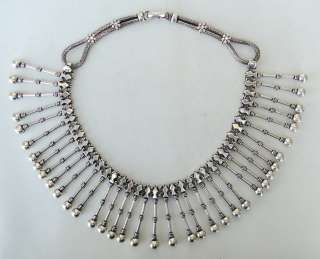   DESIGN SOLID SILVER FLEXIBLE CHAIN NECKLACE RAJASTHAN INDIA  