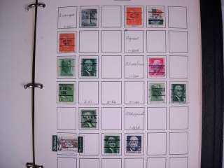US, 100s of Precancel Stamps hinged on pages  
