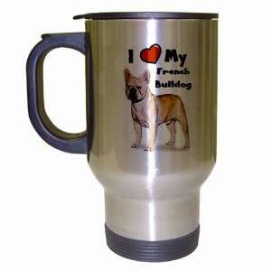 Love My French Bulldog Travel Mug:  Home & Kitchen