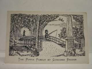 1933 PIFFIN FAMILY AT CONCORD BRIDGE SKETCH COLOR  