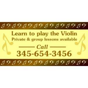    3x6 Vinyl Banner   Learn To Play The Violin 
